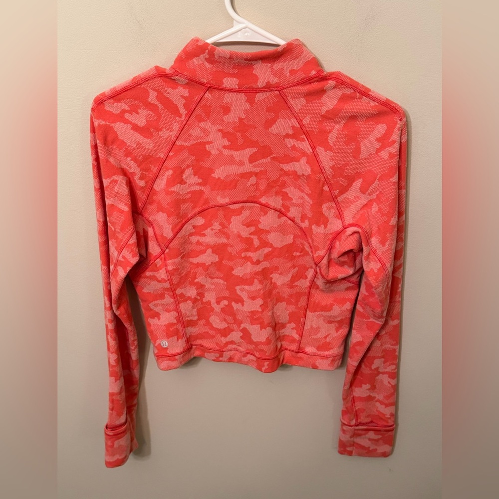 lululemon athletica Pink Coral Camo Half-Zip Sweatshirt - Picture 3 of 5